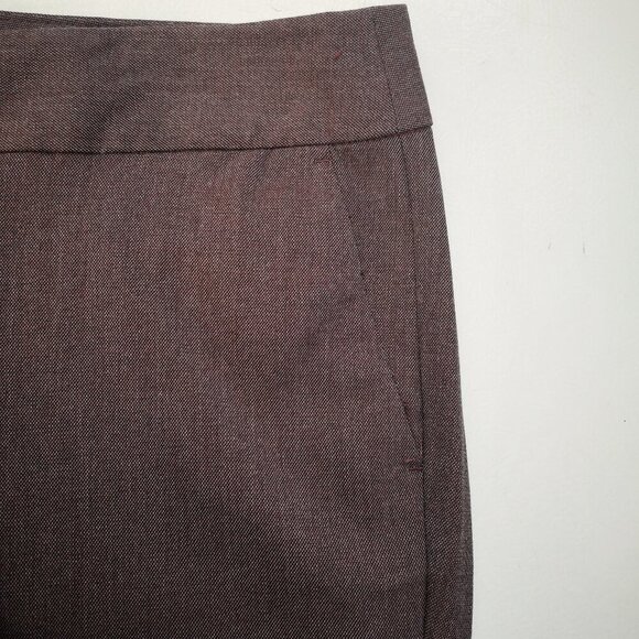 Anne Taylor Factory Ladies Size 12 Dark Rose Slight Flare Dress Pants - Picture 5 of 12